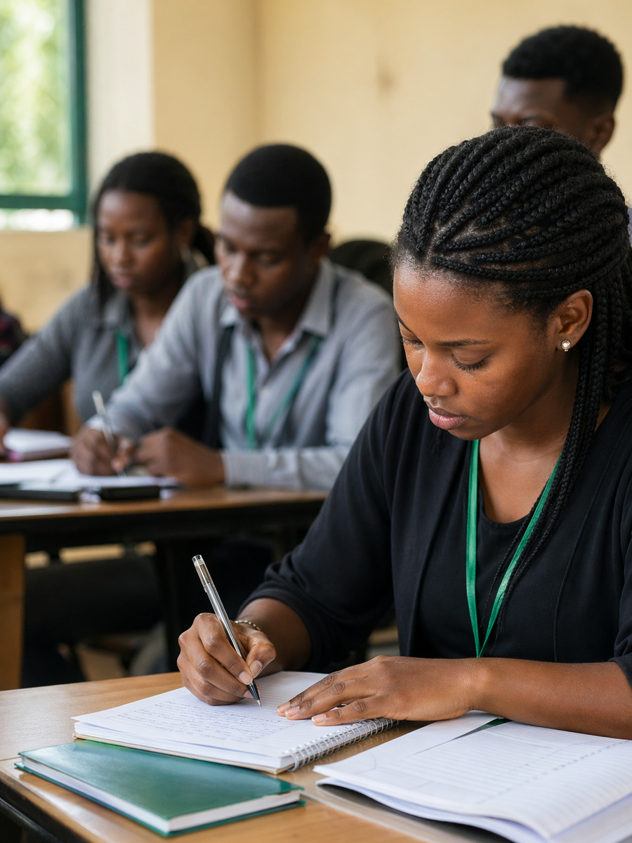 Students in a PICHNET youth capacity development session in Yaoundé.